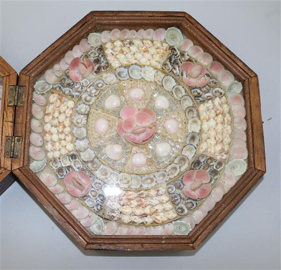 A 19th century shellwork Sailors Valentine, 9in.